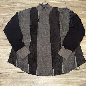 Unisex Black and Gray sweater